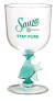 Plastic Wine Goblet with Blue Fish Stem